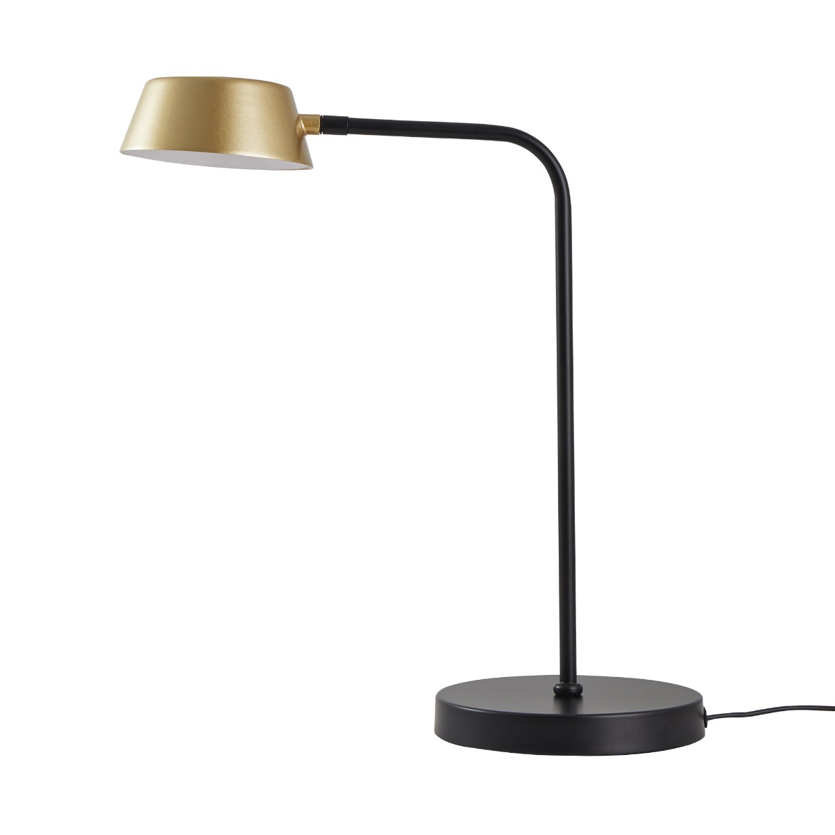 Abajur LED Zavi Mesa 7W 3000K Ouro/Preto Nordecor