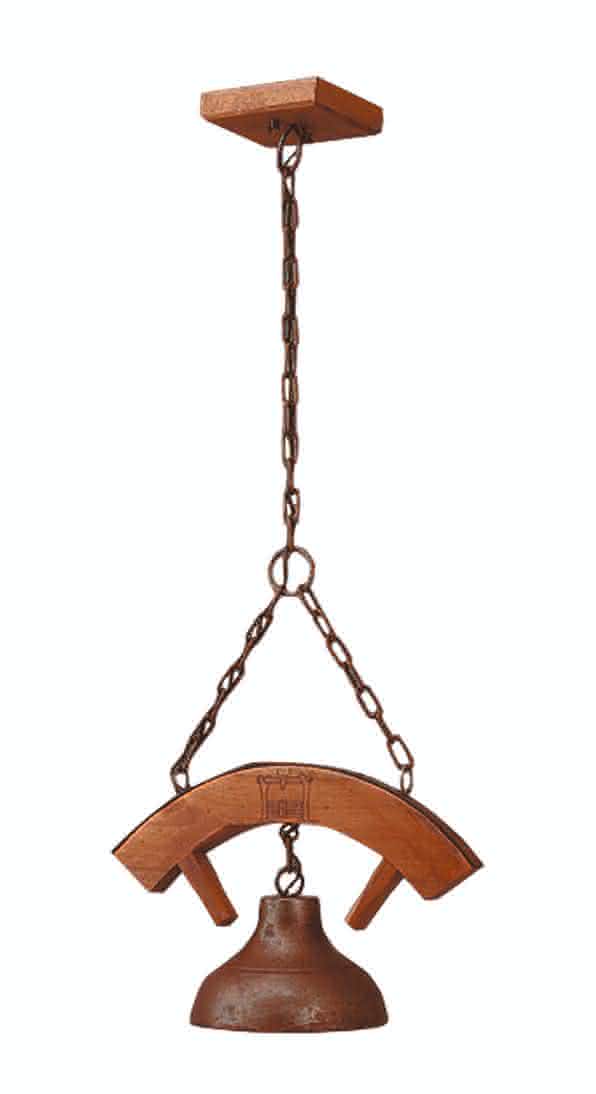 Lustre Rustico Madeira 1 Cupula Metal Oxidado Estancia 421 1