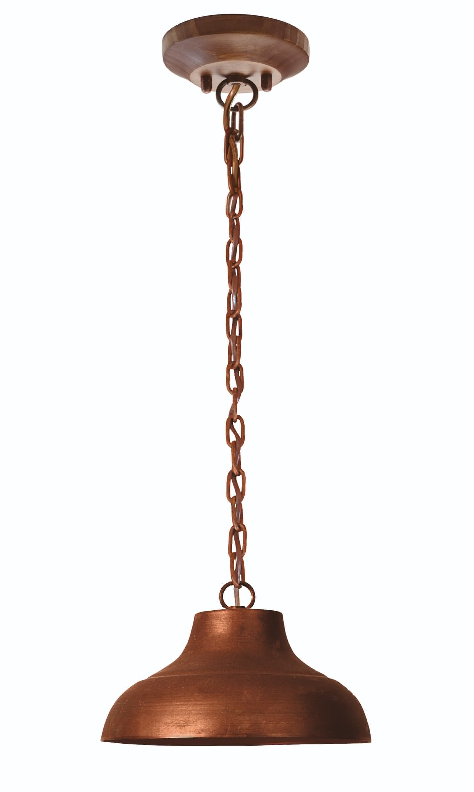 Pendente Rústico Balcão Cúpula Compacta 21cm Madelustre