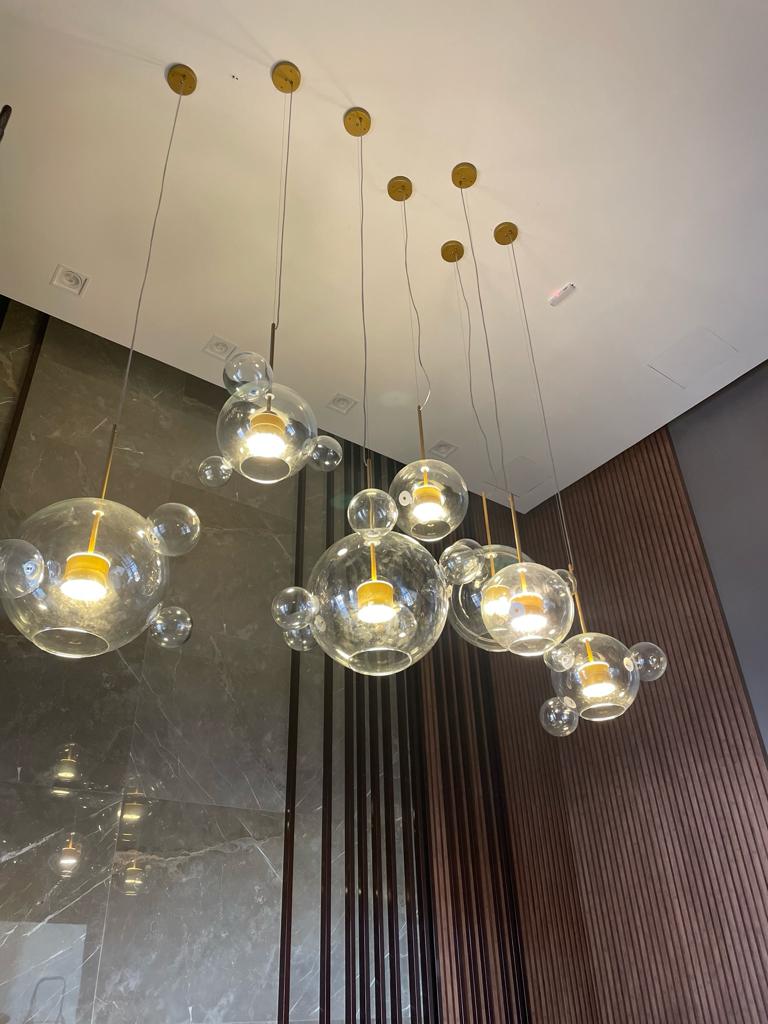 Pendente Big Bubbles LED Globo Vetro Compacto All Lux