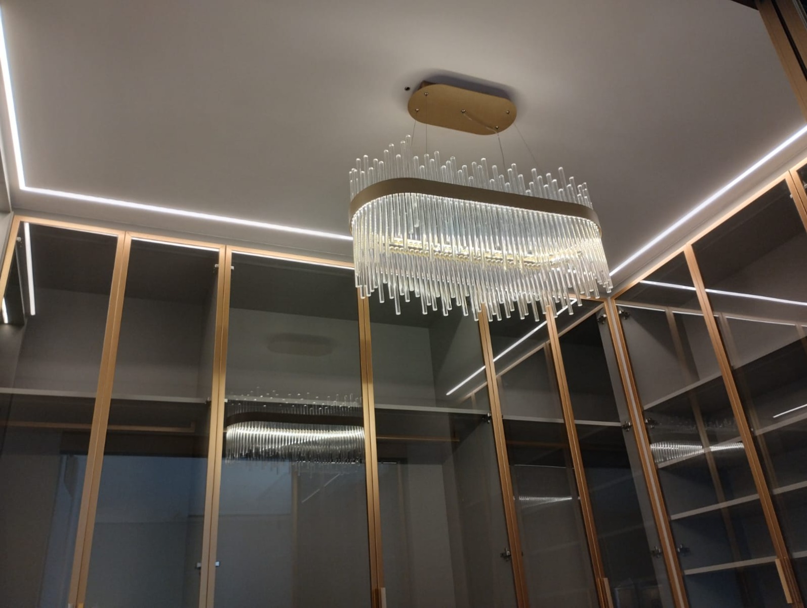 Lustre Luxo Cristais de Acrílico Led 60W 6918 All Lux