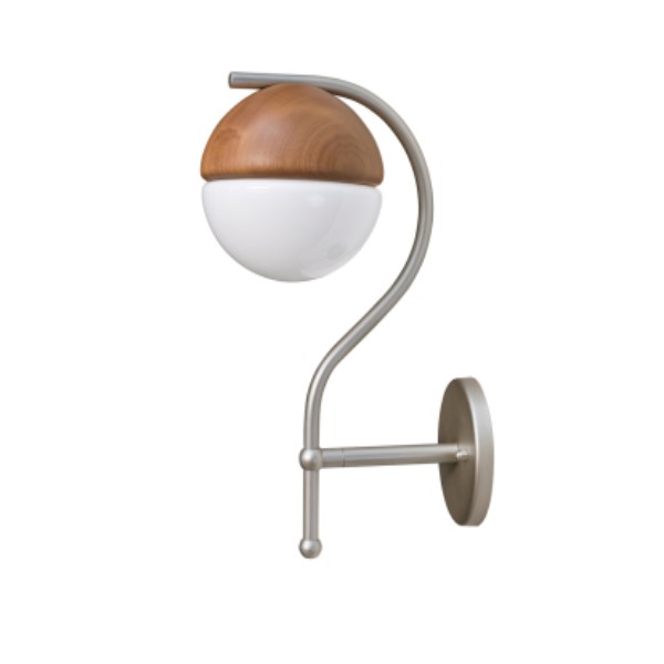 Arandela Sintonia Madeira e Metal 38cm 3219 Madelustre