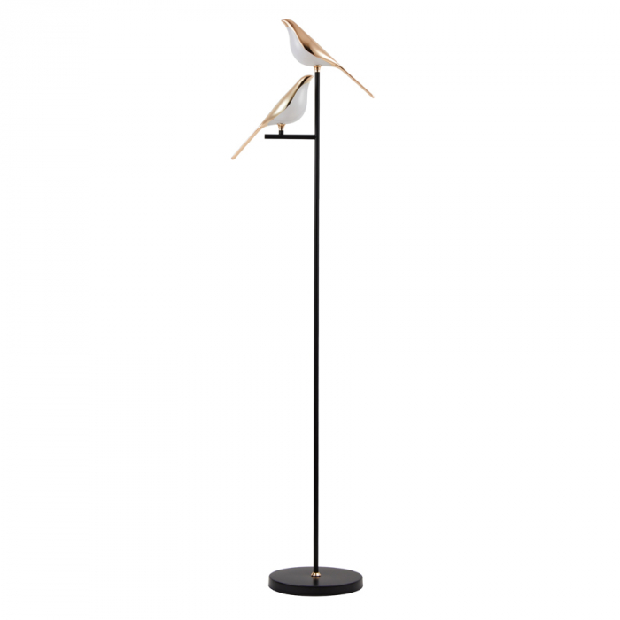 Abajur de Chão Led 2x10W Vogel Dourado 2183 Nordecor