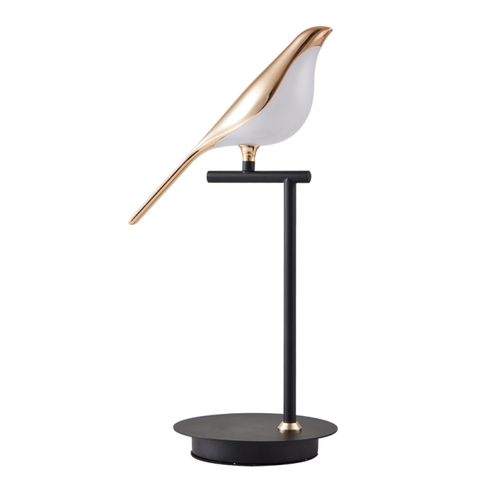 Abajur de Mesa Led Vogel 10W Preto/Dourado 2433 Nordecor