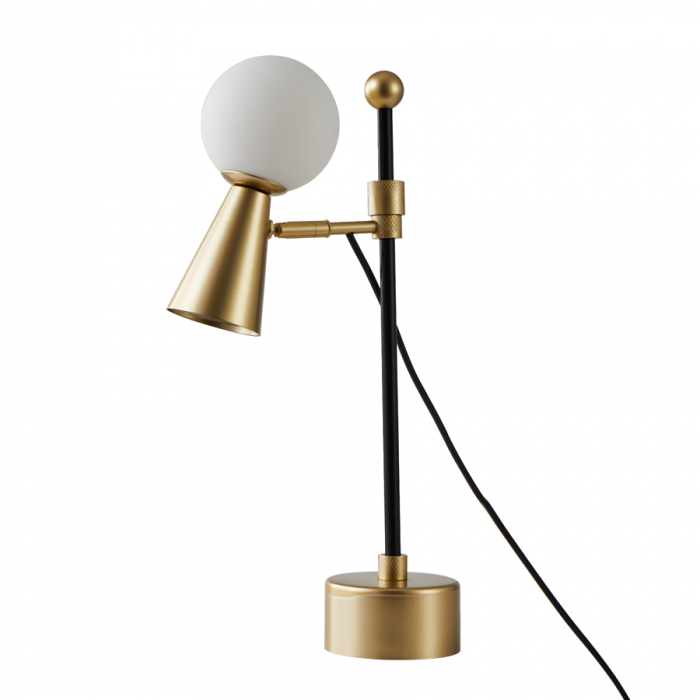 Abajur de Mesa Teas Dourado/Preto 2473 Nordecor