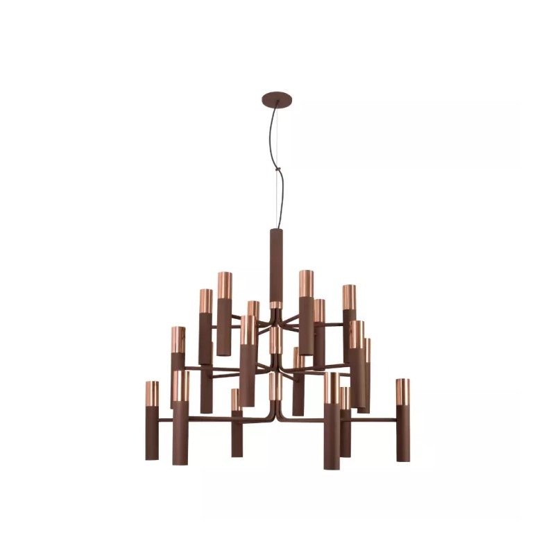 Lustre Rudá 18 Braços Decoração Sofisticada Munclair