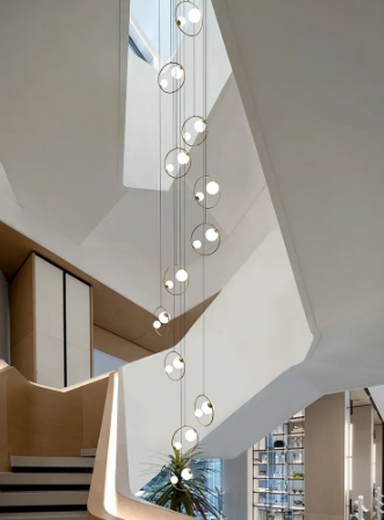 Pendente Circular Dual Globo 9 Aros Moderno All Lux