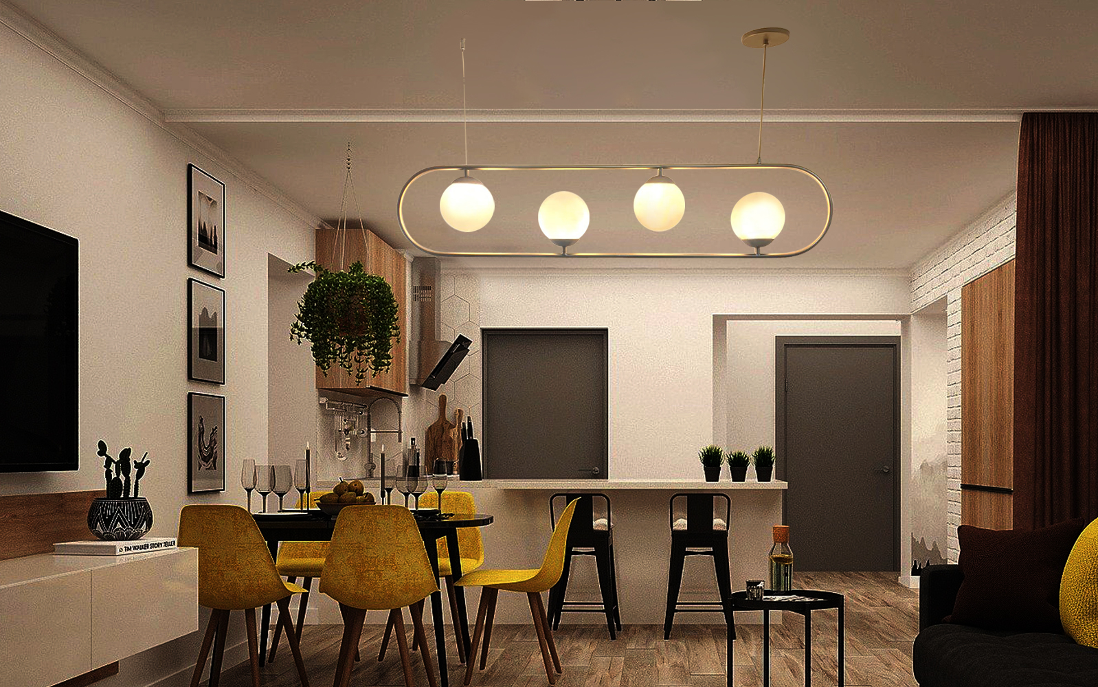 Pendente Buriti Tre-Nozes para Salas 6443 All Lux