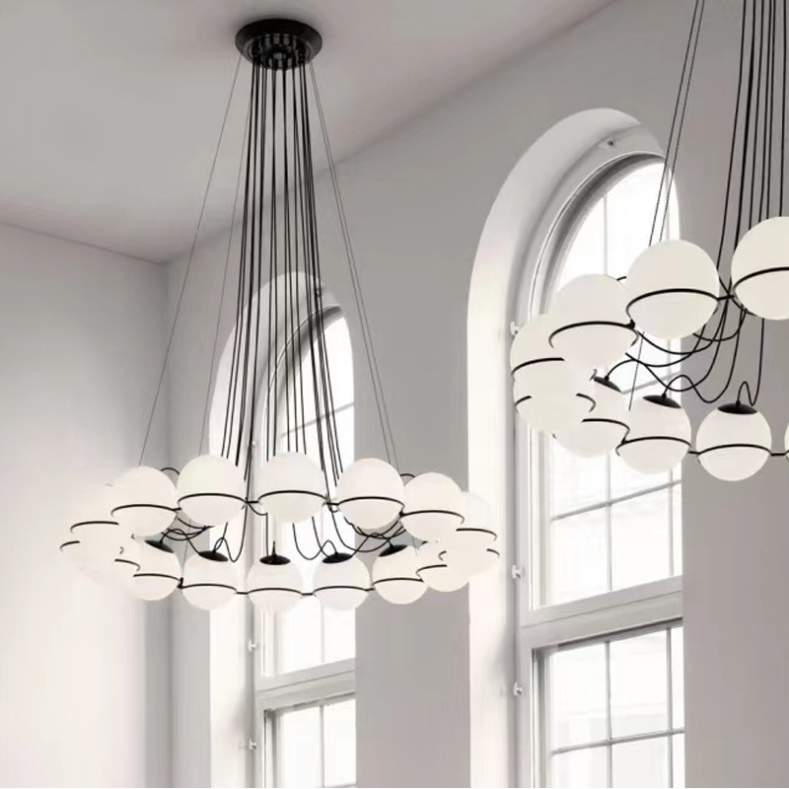 Pendente Moderno Roda Globos di Vetro 6317 All Lux