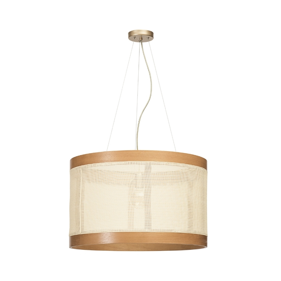 Pendente Madeira Nuts Fibra Natural 65cm 3130 Madelustre